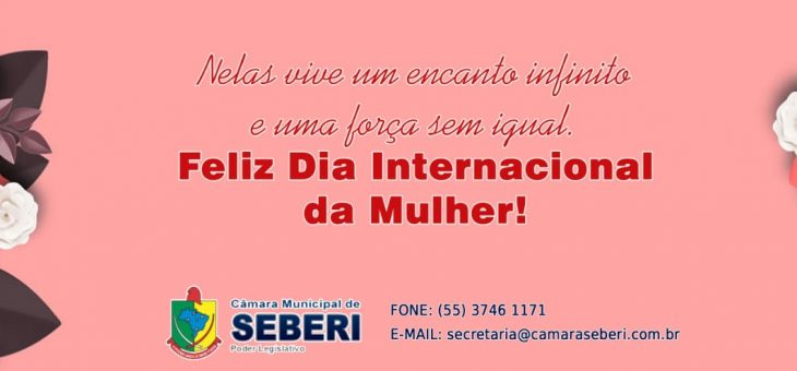 Homenagem da Câmara Municipal de Vereadores de Seberi a todas as Mulheres!